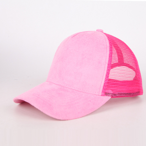 Custom Your Own logo Mens Mesh 5 Panel Suede Baseball Trucker Hat Cap - Product Image 2