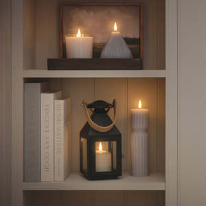 Wholesale <b>Mini</b> Black Metal Candle Holder <b>Lanterns</b> with Leather Handle for Weddings Tabletop Decoration - Product Image 3