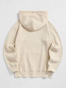 Nouveaux sweats à capuche personnalisables avec logo, pull-over uni, grandes tailles, vêtements décontractés en coton pour hommes, en vente - Product Image 3