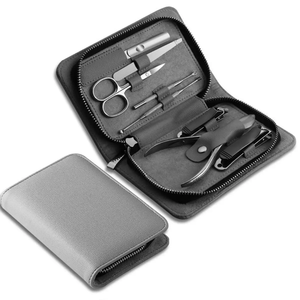 High Quality Stainless Steel Luxurious Infant Adult Manicure Set 5 1 Sharp <b>Nail</b> Clipper Durable Portable Bagged <b>Nail</b> Grooming - Product Image 1