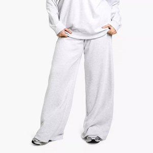 Pantalones de chándal de invierno de diseño único, de poliéster/algodón, de talla grande, de pierna ancha, de ajuste regular, con encaje, para mujer, los más vendidos. - Product Image 3