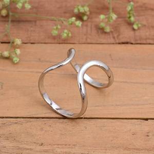 Handmade Luxury 14k Gold Plated <b>Silver</b> Minimalist Arthritis Splint <b>Ring</b> | <b>Adjustable</b> Double Band Joint Support for Party - Product Image 5