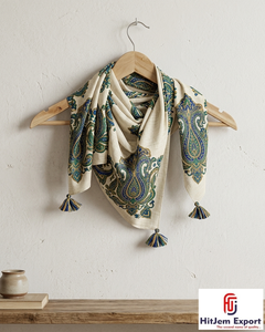 Pañuelo de Seda Estampado de Lujo para Mujer, Diseño Digital, Ligero, Cuadrado, Fabricante Textil OEM ODM, Proveedor Mayorista - Product Image 4