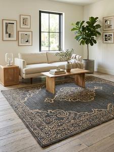 Alfombra de Yute Hecha a Mano, Tejido Plano Natural, Ecológica, Estilo Boho, para Sala de Estar o Dormitorio - Product Image 3
