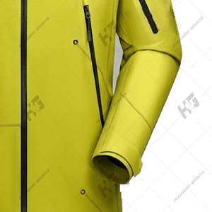 Chaqueta de otoño para hombre, de 3 capas, forrada, con revestimiento rígido, logotipo personalizado, impermeable, transpirable, con capucha, de alto rendimiento y ligera. - Product Image 4