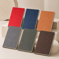 Carnet d'adresses A5 en cuir PU avec logo personnalisé, minimaliste, portable, couverture souple vintage, journal d'affaires, agenda de bureau