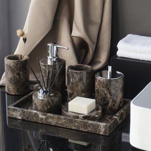 Elegant washroom <b>accessories</b> spa inspired <b>bathroom</b> <b>set</b> natural stone <b>bathroom</b> collection modern <b>bathroom</b> essentials hotel style - Product Image 3