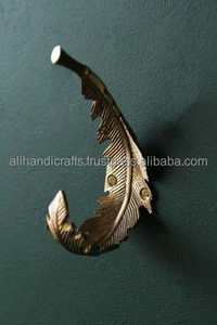Ganchos de pared con diseño único de hojas, juego de ganchos de metal dorado para colgar ropa, para decoración del hogar. - Product Image 6