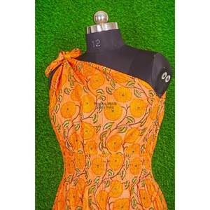 ชุดเดรสผู้หญิงสไตล์โบฮีเมียนลายดอกไม้ ผ้าฝ้ายทอแบบเป็นมิตรต่อสิ่งแวดล้อม ระบายอากาศได้ดี สไตล์ฮิปฮอปลำลอง ติดกระดุม ซักแห้งได้ ผลิตจากวัสดุธรรมชาติ - Product Image 4