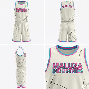 ชุดบาสเก็ตบอล MALUZA Urban Court ลายกราฟฟิตี เสื้อตาข่าย กางเกงขาสั้น รับผลิตตามแบบ OEM ODM - Product Image 6