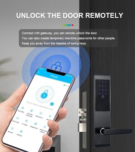Serrure de porte intelligente sans clé en acier inoxydable, WiFi, carte IC, mot de passe, haute sécurité, utilisation hôtelière, application TTLock, installation facile - Product Image 2