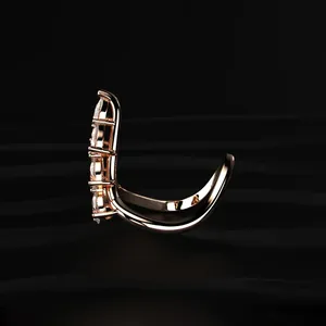 Nouvelle conception, bague de fiançailles de luxe en or 14 carats avec diamant en forme de poire de 1,5 carat, couleur V, certifiée IGI, pour femmes - Product Image 2