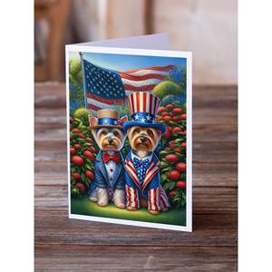 All American Silky Terrier Whimsical A7 Paquete de tarjetas de felicitación 5x7 Tarjetas de notas en blanco con sobres Paquete de 8 - Product Image 2