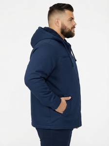Custom Men's <b>Padded</b> Bomber <b>Jacket</b> Winter Warm Pilot Stand Collar Windproof <b>Waterproof</b> Retro Casual Front Garment Dyed OEM - Product Image 3