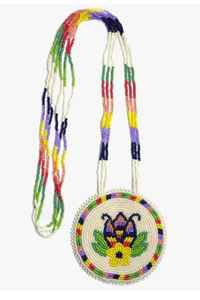 Conjunto moderno de collar y aretes con cuentas étnicas, perfecto para un estilo de atuendo indo-occidental. - Product Image 5