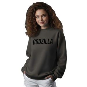Sweat-shirt de créateur personnalisé avec logo, col montant, en molleton épais, écologique, pour femme, style streetwear, coupe oversize, vente en gros, collection hiver - Product Image 1