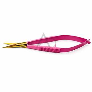 Ciseaux à ressort en acier inoxydable rose doré, haute précision, double ton, micro-ciseaux à ressort, logo personnalisé, instrument de beauté - Product Image 1