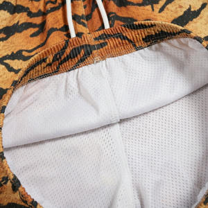 Shorts de basketball pour hommes, 5 pouces, style streetwear, taille élastique, logo avant, polyester/coton, séchage rapide, respirant - Product Image 6