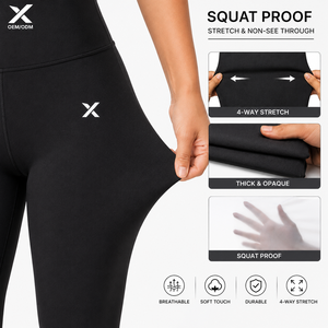 X Sports City Women's Tummy Control <b>Leggings</b> Squat Proof Breathable Soft Touch Solid Color Seamless Four-Way Stretch Pants OEM - Product Image 4