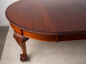 Mesa de Comedor Tradicional Wiosea, Fabricada en Madera de Caoba con Patas Talladas, Extensible y Ovalada, para Sala de Estar - Product Image 4