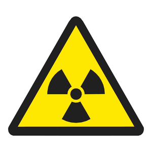 Étiquettes d'avertissement Brady durables, résistantes à la chaleur, autocollantes, imprimées en UV, avec pictogrammes pour matériaux radioactifs, pour la sécurité des laboratoires chimiques - Product Image 2