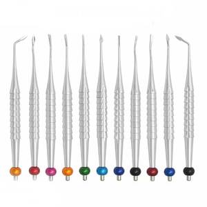 Juego de 11 instrumentos dentales de extracción de raíces PDL, elevadores y proximadores de raíces, espátulas luxadoras, de acero inoxidable - Product Image 5