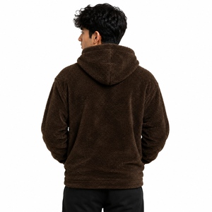 Sweat-shirt unisexe décontracté coupe classique pour l'hiver, avec logo brodé personnalisé, en molleton de coton pour homme, vente en gros B2B USA - Product Image 2