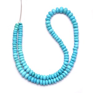 Cuentas redondas lisas de turquesa AAA+ de 4mm-7mm, turquesa azul natural de Arizona, piedras semipreciosas sueltas para la fabricación de joyería. - Product Image 5
