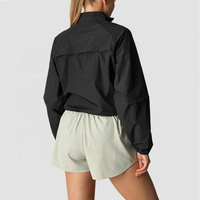 Vestes de sport personnalisées 100% nylon pour la course en plein air, vestes de sport oversize à fermeture éclair pour femmes