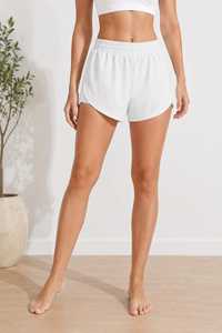 Shorts de sport athlétiques taille haute pour femmes, séchage rapide, légers, pour entraînement, gym, fitness, avec doublure intérieure OEM/ODM - Product Image 5