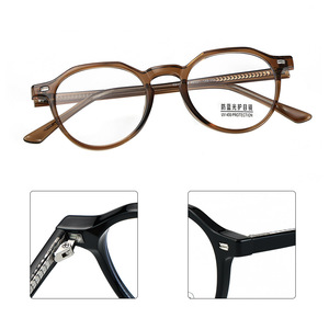 K9158 Gafas de Moda de Alta Calidad, Clásicas, Retro, con Marco Redondo TR90 para Mujer y Hombre, Multicolor, Anti Luz Azul, Monturas Ópticas - Product Image 5