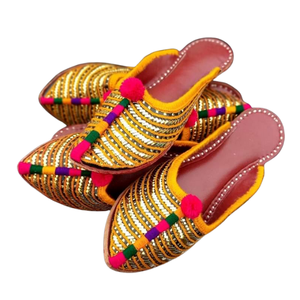 Diseño de Moda, Khussa para Mujer, Hecho a Mano, Cuero Sintético, Punjabi Jutti con Suela Antideslizante - Product Image 3