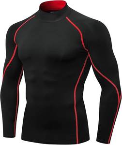 Chemise de compression à manches longues unisexe - Séchage rapide, respirante, protection solaire UPF50+, tissu polyester/nylon, sport, gym - Product Image 4