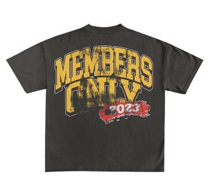 Wholesale Men 100% Cotton Regular Fit Vintage Eco-Friendly <b>Acid</b> Wash T-Shirt with Digital Print <b>Drop</b>-Shoulder - Product Image 2