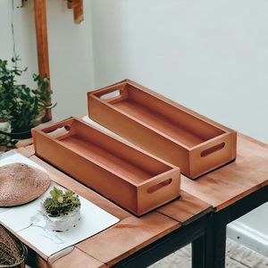 Bandeja de Servir de Madera Resistente, Plato Rústico Multiusos para Desayuno, Té, Café, Bandeja Decorativa para Almacenamiento en la Cocina - Product Image 4