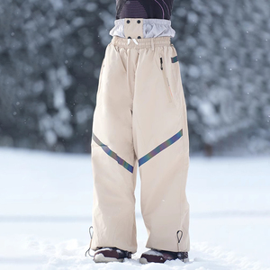 Professional Winter Womens Ski Pants <b>Waterproof</b> And Windproof Snow Trousers With Side Pockets Durable Gear Cold Weather Use - Product Image 6