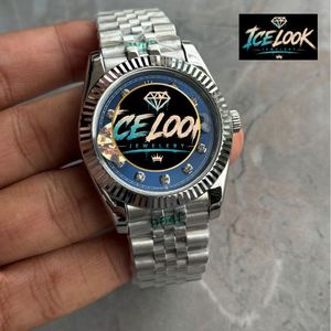 ICELook <b>Men's</b> Luxury <b>Mechanical</b> <b>Watch</b> Stainless Steel Band Blue Dial Sapphire Crystal 39mm Round Case Automatic Movement - Product Image 2