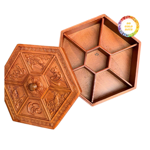 Plateau en bois fait main de forme rectangulaire pour servir des collations, organiser des objets, décorer la maison et présenter en magasin - Product Image 3