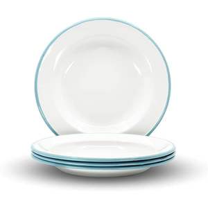 Luxury Blue Rimmed Metal <b>Charger</b> <b>Plate</b> | 33cm Decorative Wedding Display <b>Plate</b> | Professional Catering Service Trays Under <b>Plate</b> - Product Image 1