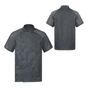 Vêtements de cuisine personnalisés unisexes écologiques en coton blanc, uniformes de restaurant, vestes de chef, tailles plus grandes, chemise de chef confortable - Product Image 1