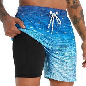 Quick Dry 100% Cotton Casual Mid Knitted Front <b>Compression</b> Liner Board <b>Shorts</b> for <b>Men</b> Stretch Swim Surf Beach Athletic <b>Shorts</b> - Product Image 2