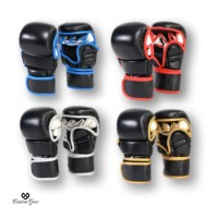 Gants de Sparring MMA OEM 7oz, Gants d'Entraînement Hybrides à Doigts Entiers avec Protection des Jointures pour la Boxe, le Grappling et les Arts Martiaux