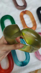 Décorations murales en chaîne acrylique moderne personnalisées, ornements en résine faits à la main, suspendus pour la décoration intérieure, prêts pour le festival Diwali - Product Image 2