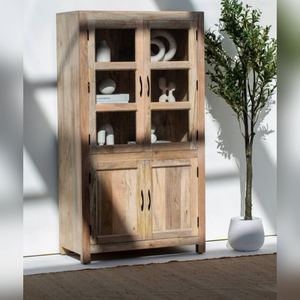 ตู้โชว์ไม้แวนดาน่า เมอริโน เครสต้า ดีไซน์ทันสมัย ไม้เนื้อแข็ง จัดเก็บของแบบมินิมอล - Product Image 4