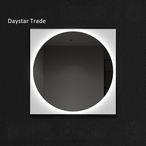 Espejo de Pared con Retroiluminación LED Cuadrado Moderno Daystar Trade, Diseño Circular Central con Interruptor Táctil para Baño de Lujo Contemporáneo - Product Image 1