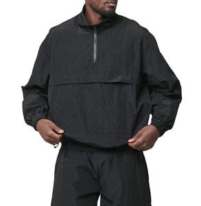 <b>Men's</b> Lightweight <b>Pullover</b> Windbreaker <b>Jacket</b> and Shorts Set Half Zip Outdoor Training Activewear Bulk MOQ Production - Product Image 1