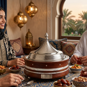 Modern Insulated Hot Pot Food <b>Warmer</b> Stainless Steel Inner Lining Chafing Dish <b>Buffet</b> Set Arabic Hospitality - Product Image 5