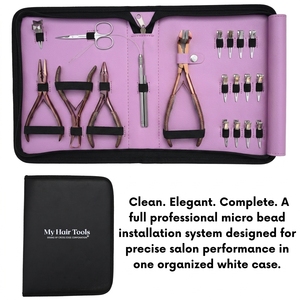 OEM Stainless Steel Precision <b>Crimping</b> Hair Extension Installation Removal Tool Kit Micro Beads Plier Bead Closing Tape Plier - Product Image 4