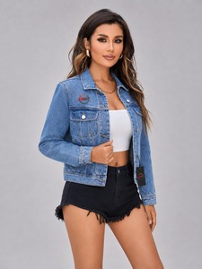 Gilet en jean décontracté pour femme, boutonné, sans manches, avec poches à rabat sur la poitrine, idéal pour les voyages en plein air et le quotidien - Product Image 4