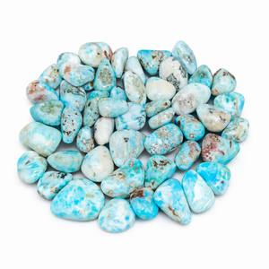 Pierres roulées naturelles de Larimar bleu, cristal de guérison pour la méditation Reiki, décoration énergétique, vente en gros - Product Image 1